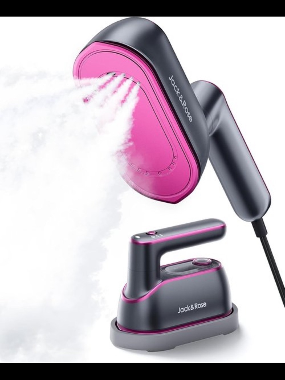 Jack & Rose Portable Travel Iron Steamer 2-in-1 – 1200W – Open Box